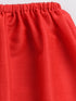 Girl's' Red Chanderi Ethnic Combo Set